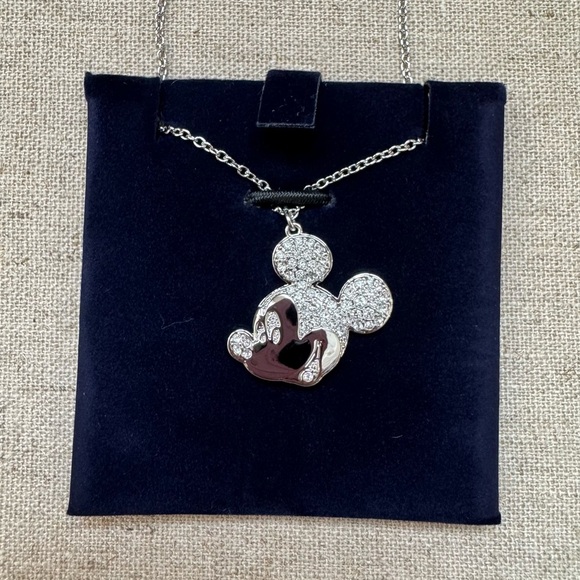 Swarovski Mickey Mouse Pendant Necklace and Earring Set - Picture 2 of 14